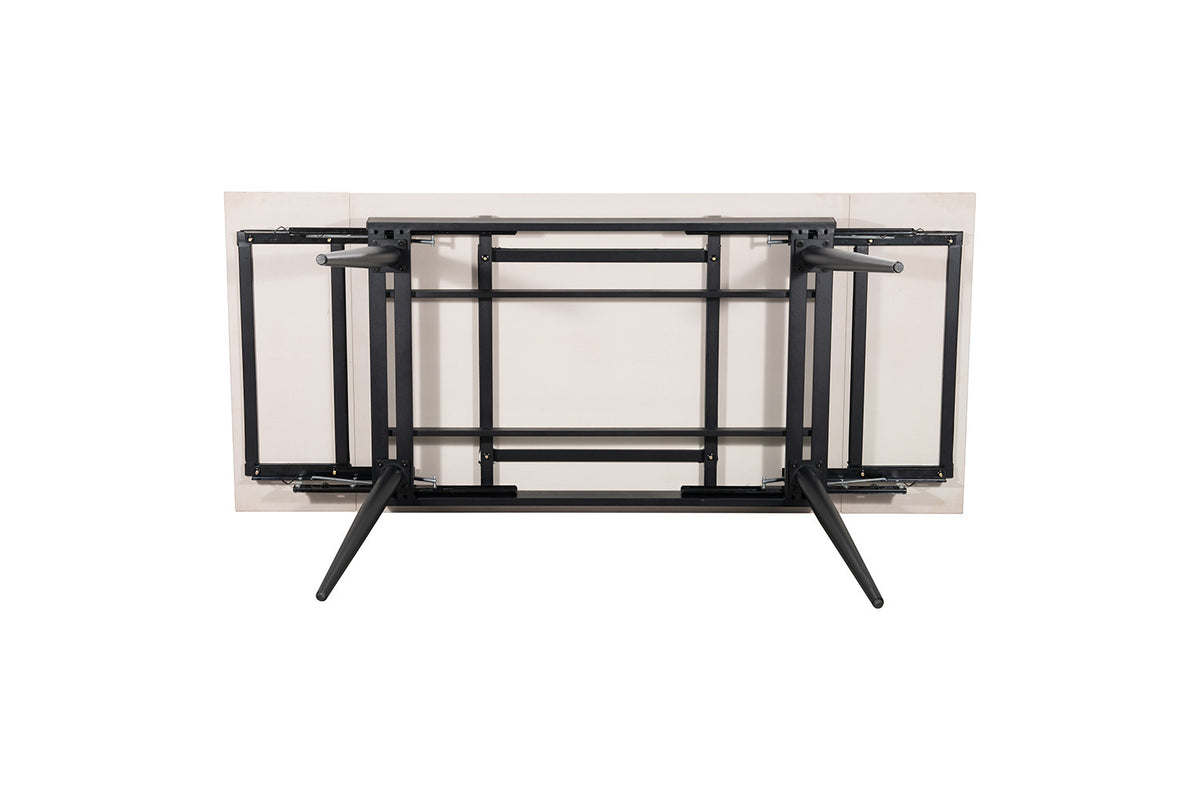 Rousseau - Table à manger extensible Hero - Pierre Pandora brillante - 75.5 x 120/180 x 80 cm