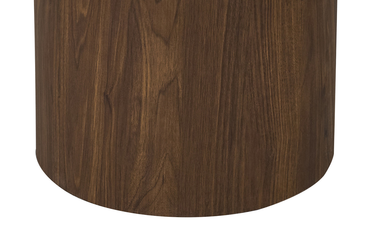 Rousseau - Ronde Eettafel Tomar - Gerookte Eik - Glanzende Pandora-steen - 76 x 125 x 125 cm