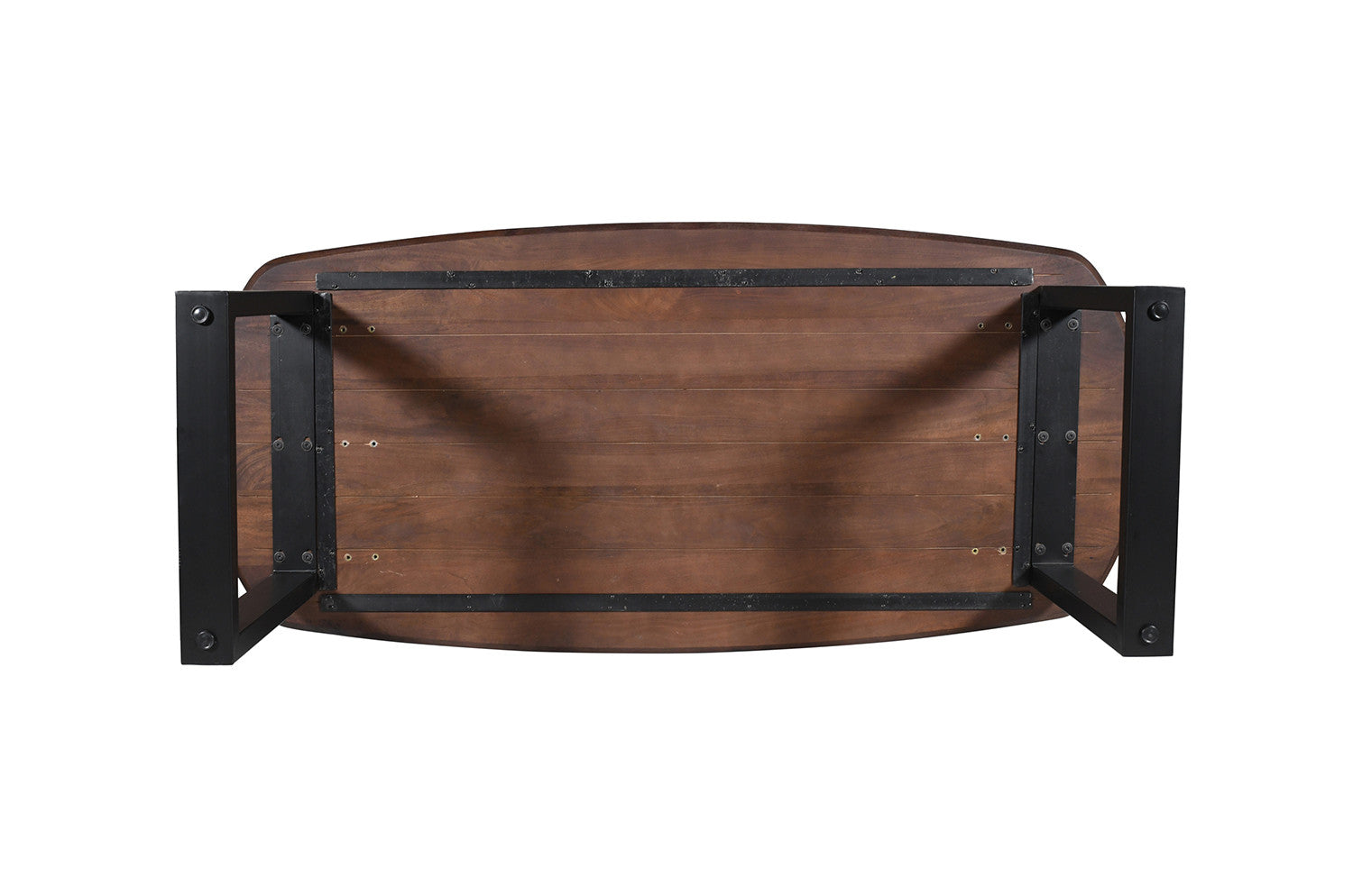 Rousseau - Table Tommy - Pied en U ovale - manguier marron - 77x220x100 cm