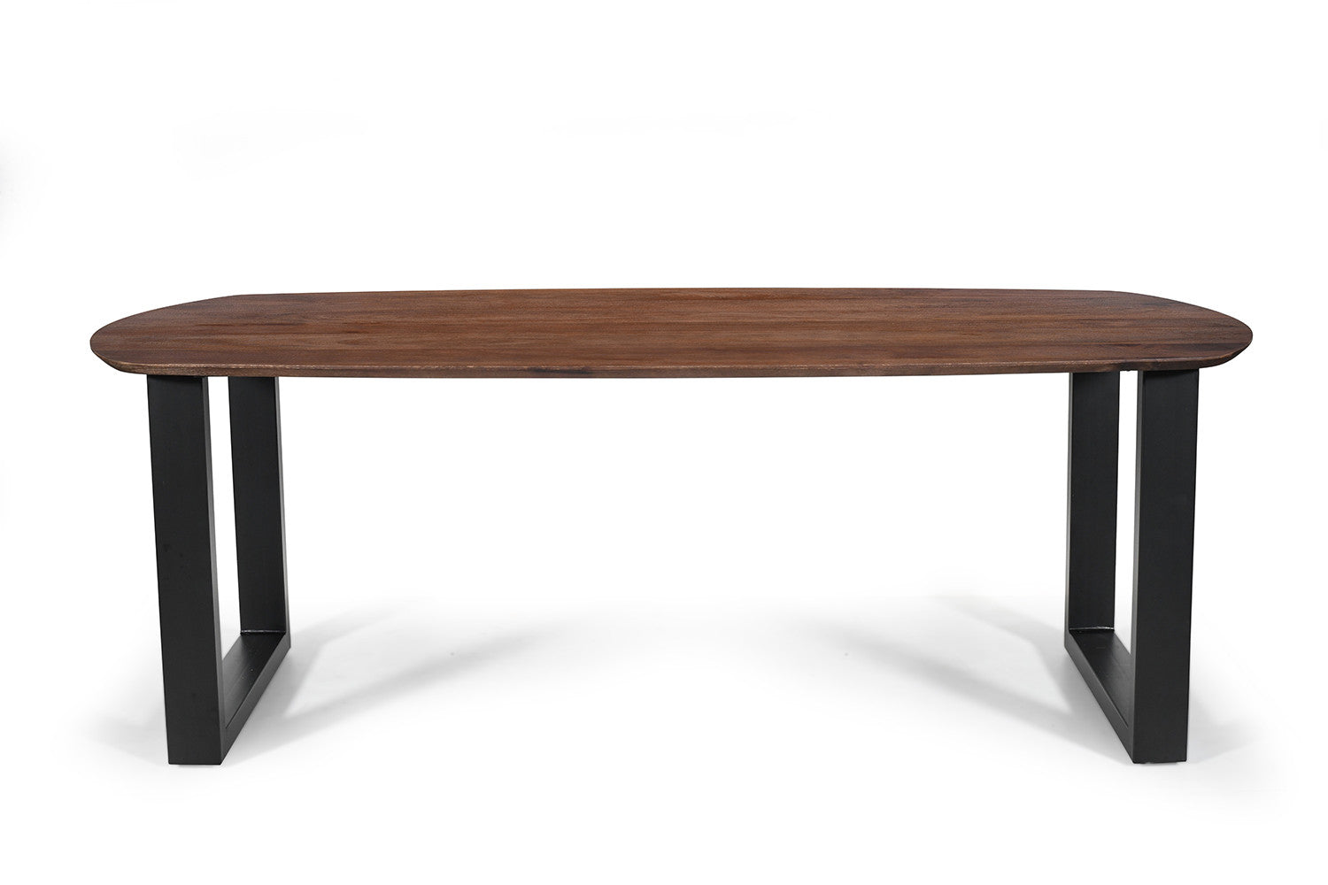 Rousseau - Table Tommy - Pied en U ovale - manguier marron - 77x220x100 cm