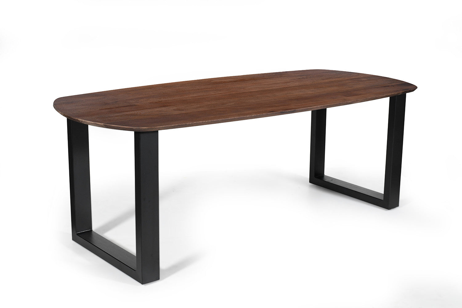 Rousseau - Table Tommy - Pied en U ovale - manguier marron - 77x220x100 cm