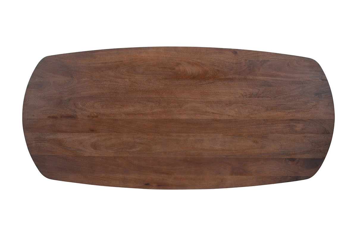 Rousseau - Table Tommy - Ovale danois - Bois de manguier - Marron - 77x100x210 cm