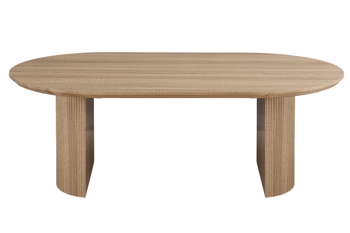Rousseau - Eettafel Lagos 220 cm Ovaal - Decor Eik Naturel - 76 x 220 x 110 cm