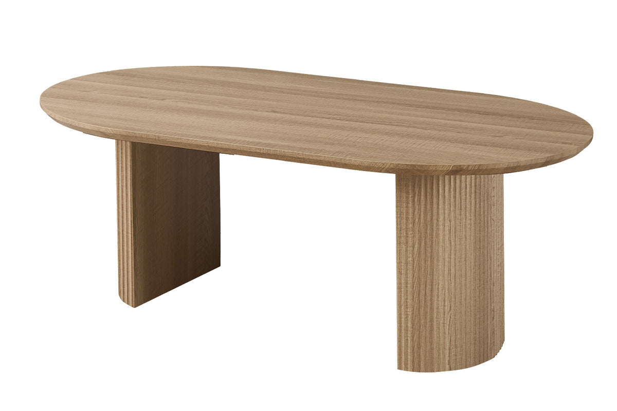Rousseau - Eettafel Lagos 220 cm Ovaal - Decor Eik Naturel - 76 x 220 x 110 cm