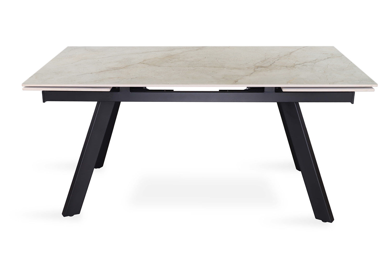 Uitschuifbare tafel 'Hera' 160-240 cm Rechthoekig Glanzend Shakespear Beige