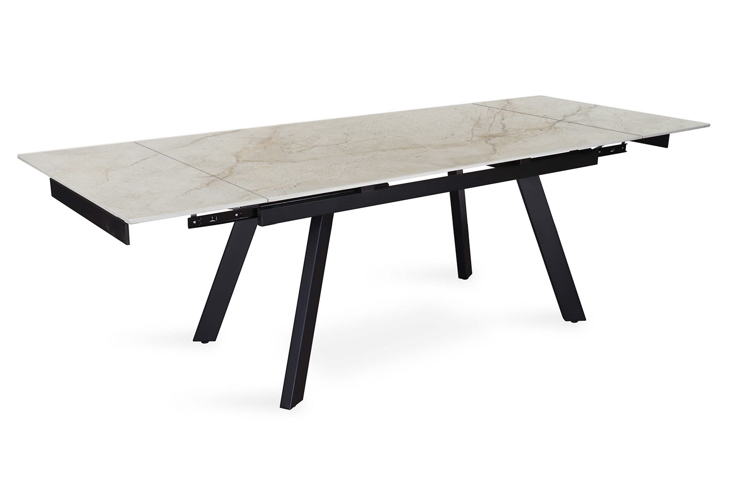 Uitschuifbare tafel 'Hera' 160-240 cm Rechthoekig Glanzend Shakespear Beige