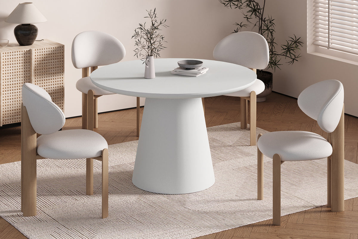 Rousseau - Eettafel Tavira 120 cm Rond - Cement Ecru - 77 x 120 x 120 cm