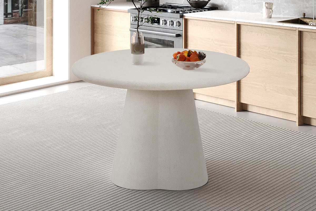 Rousseau - Eettafel Faro 120 cm Rond - Organisch Cement - 76 x 120 x 120 cm