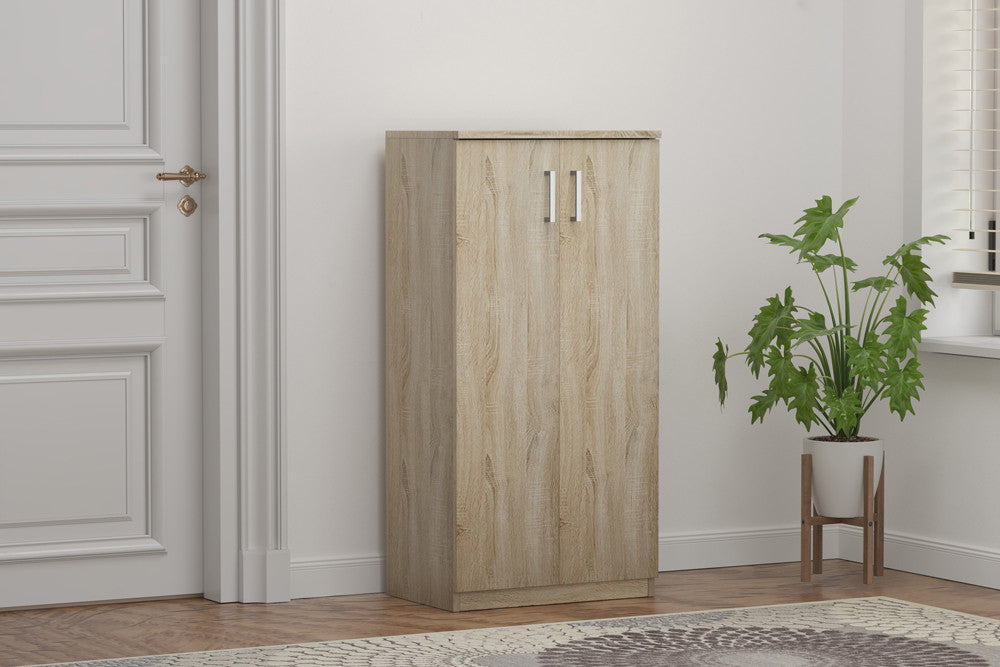 Rousseau - Schoenenkast Maurice - 2 deuren Sonoma - 122 x 60 x 37 cm