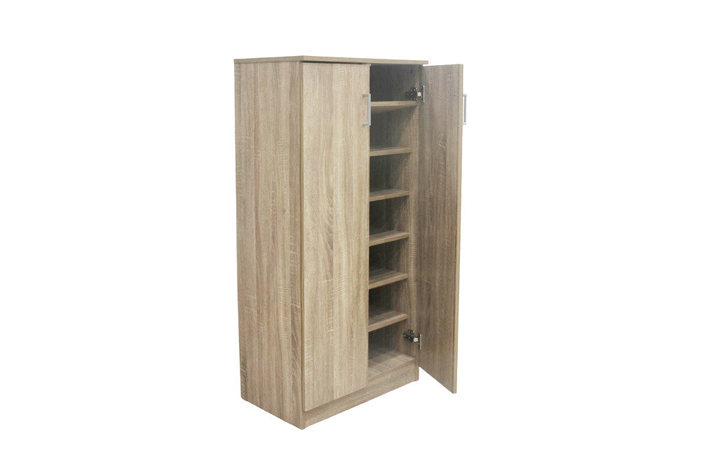 Rousseau - Schoenenkast Maurice - 2 deuren Sonoma - 122 x 60 x 37 cm