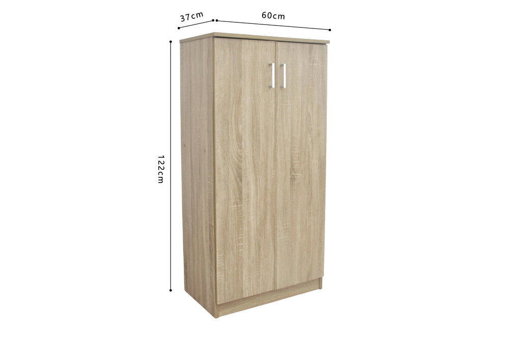 Rousseau - Schoenenkast Maurice - 2 deuren Sonoma - 122 x 60 x 37 cm