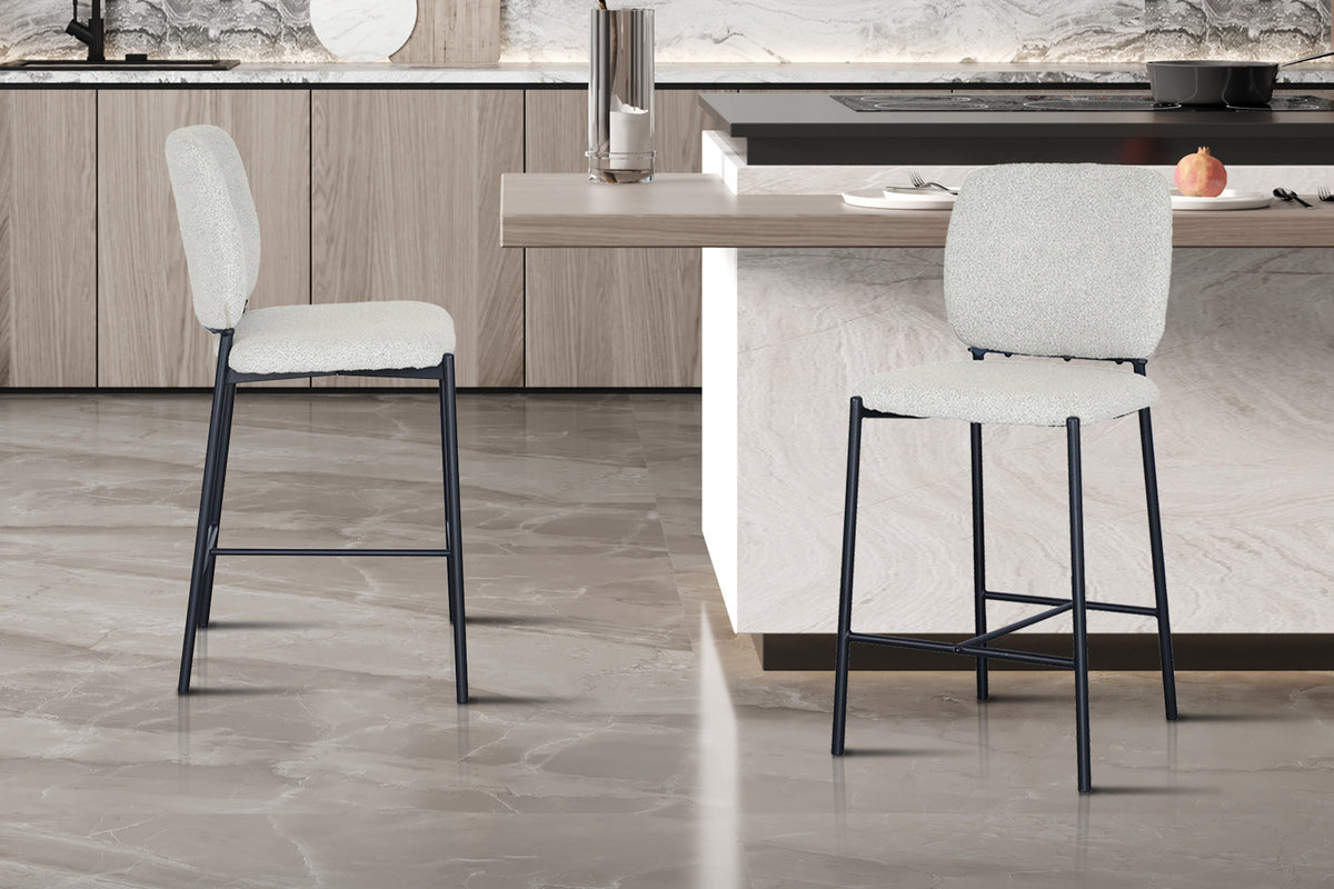 Rousseau - Barkruk Sophia - Stof Beige - 99 x 45 x 55.5 cm