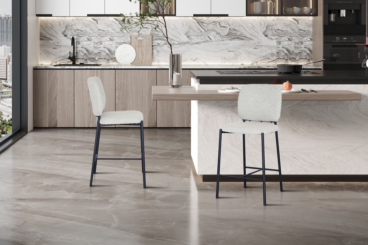 Rousseau - Barkruk Sophia - Stof Beige - 99 x 45 x 55.5 cm