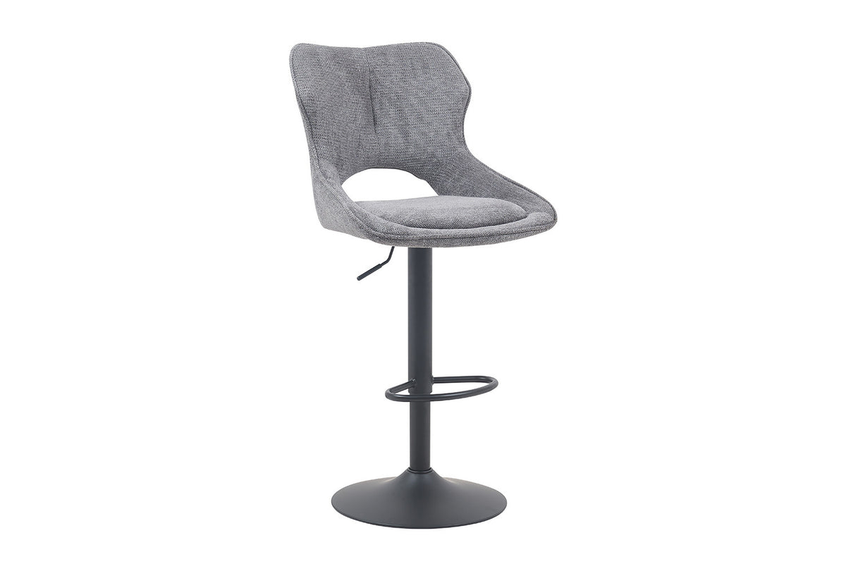 Rousseau - Barkruk Mori - Stof Donkergrijs - 100-121 x 51 x 53 cm