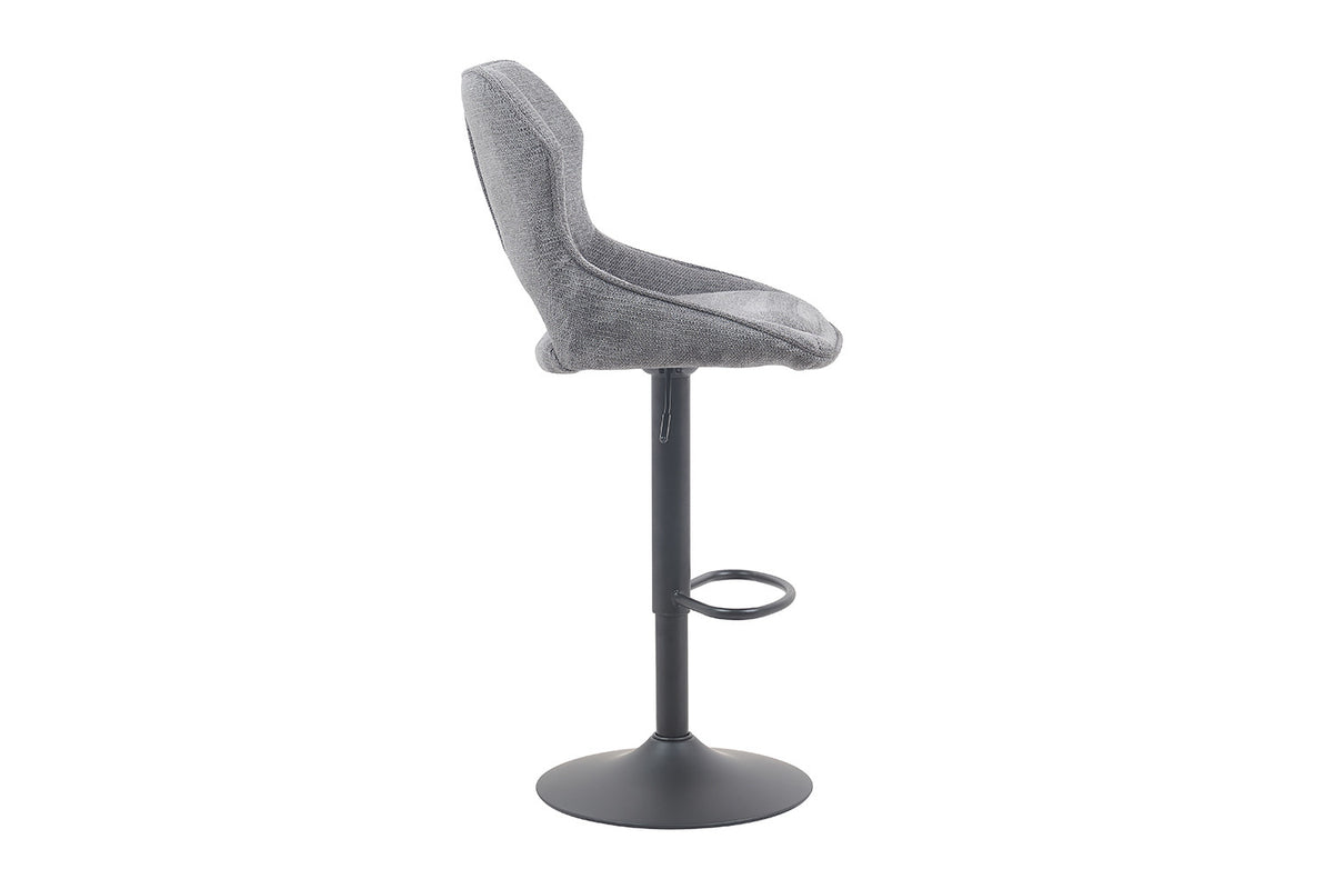 Rousseau - Barkruk Mori - Stof Donkergrijs - 100-121 x 51 x 53 cm