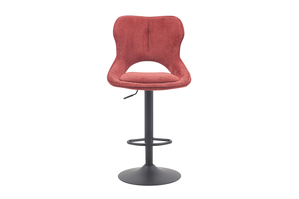 Rousseau - Barkruk Mori - Stof Rood - 100-121 x 51 x 53 cm