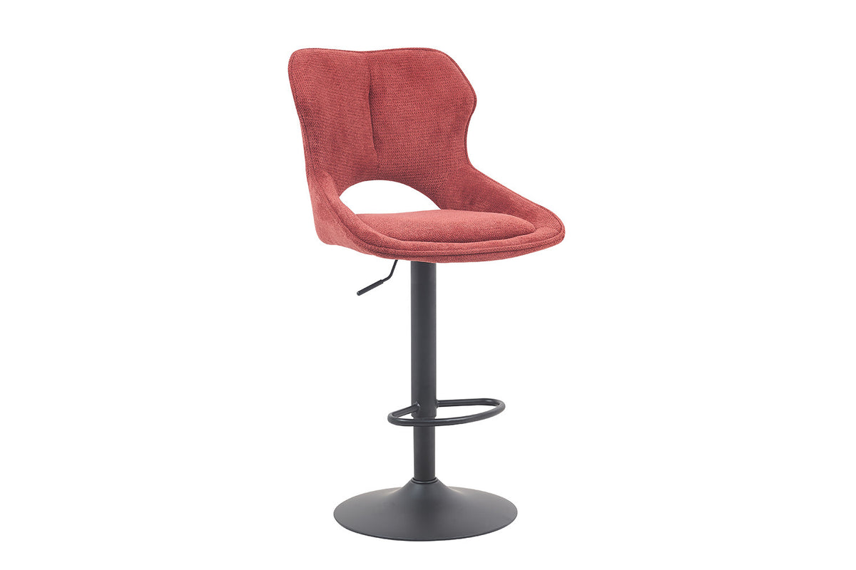 Rousseau - Barkruk Mori - Stof Rood - 100-121 x 51 x 53 cm