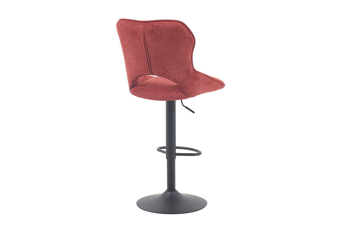 Rousseau - Barkruk Mori - Stof Rood - 100-121 x 51 x 53 cm