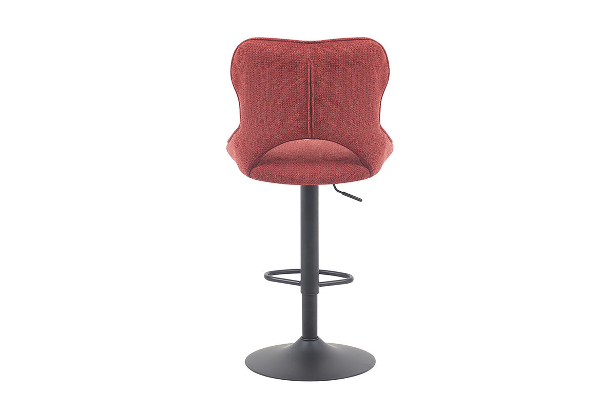 Rousseau - Barkruk Mori - Stof Rood - 100-121 x 51 x 53 cm