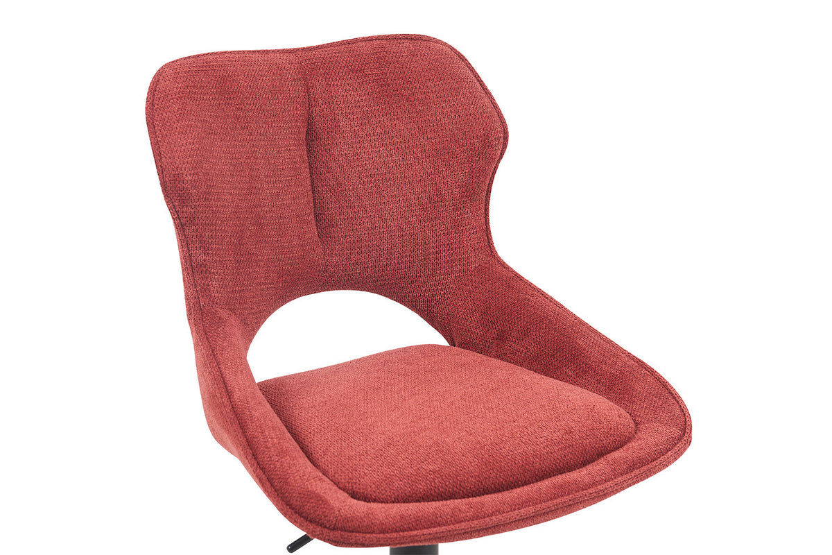 Rousseau - Barkruk Mori - Stof Rood - 100-121 x 51 x 53 cm