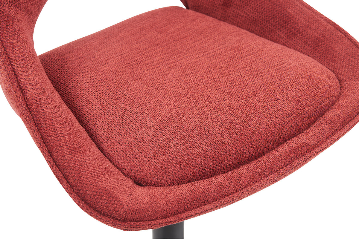 Rousseau - Barkruk Mori - Stof Rood - 100-121 x 51 x 53 cm
