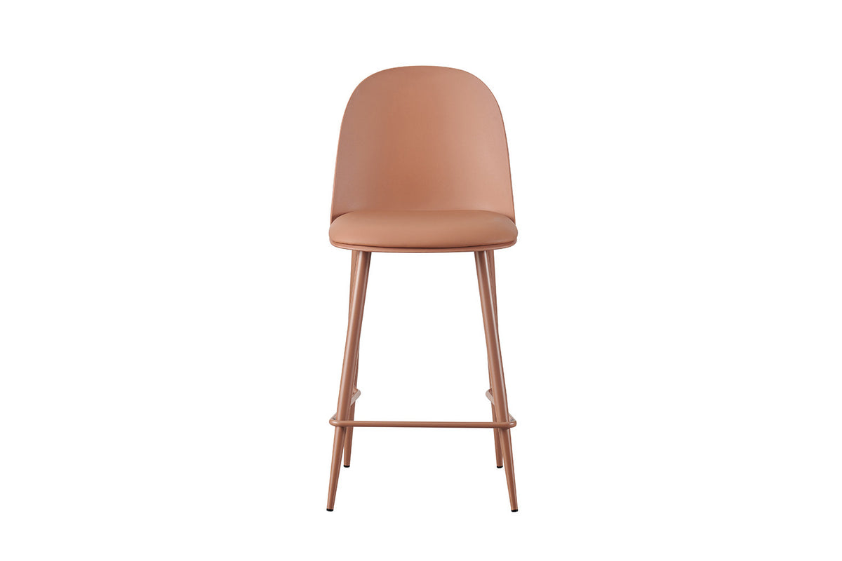 Rousseau - Barkruk Jasmin - PP met PU-kussen Terracotta - 100.5 x 44 x 51 cm