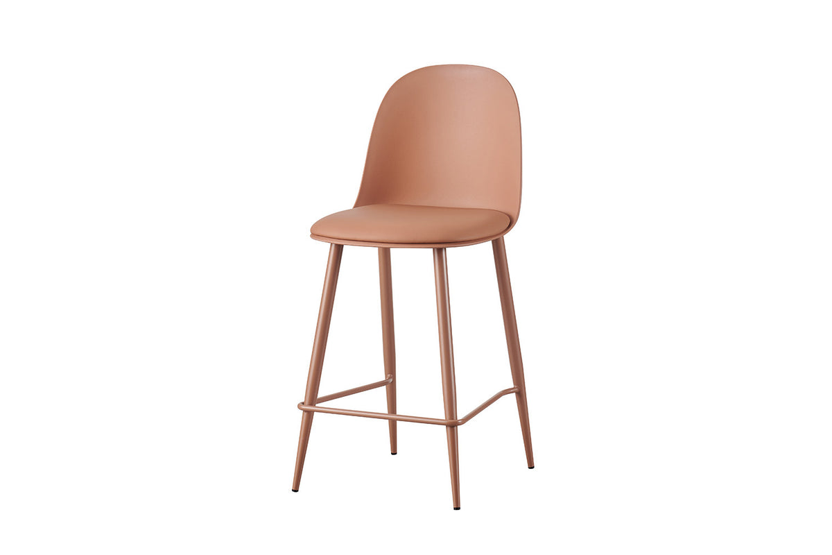 Rousseau - Barkruk Jasmin - PP met PU-kussen Terracotta - 100.5 x 44 x 51 cm