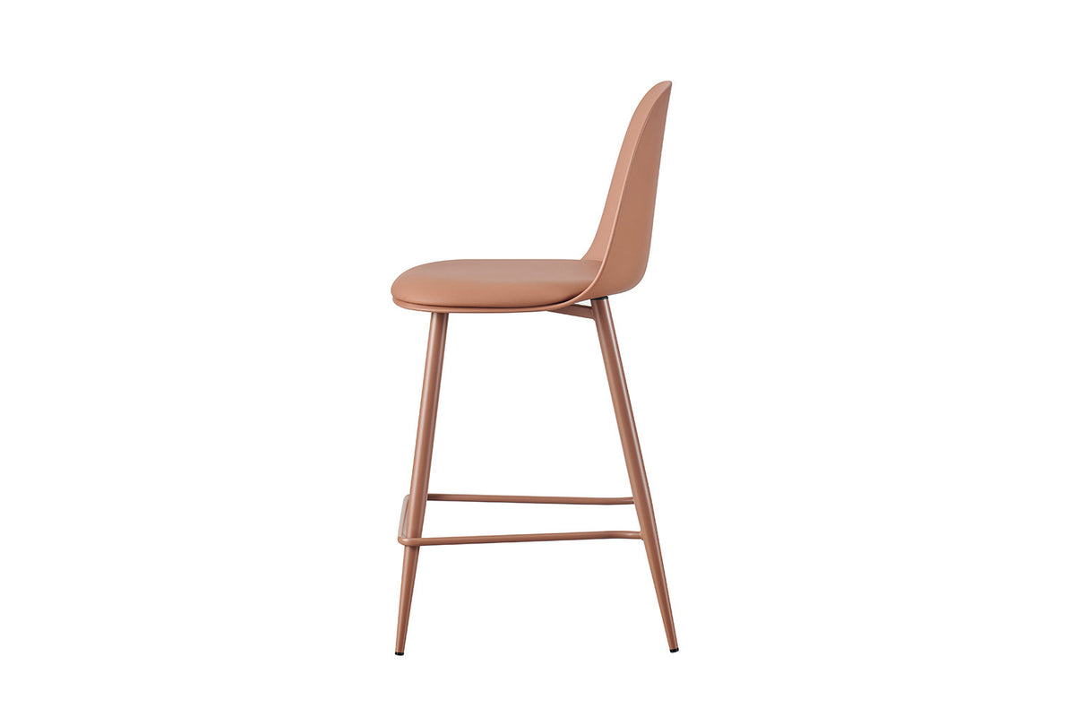 Rousseau - Barkruk Jasmin - PP met PU-kussen Terracotta - 100.5 x 44 x 51 cm