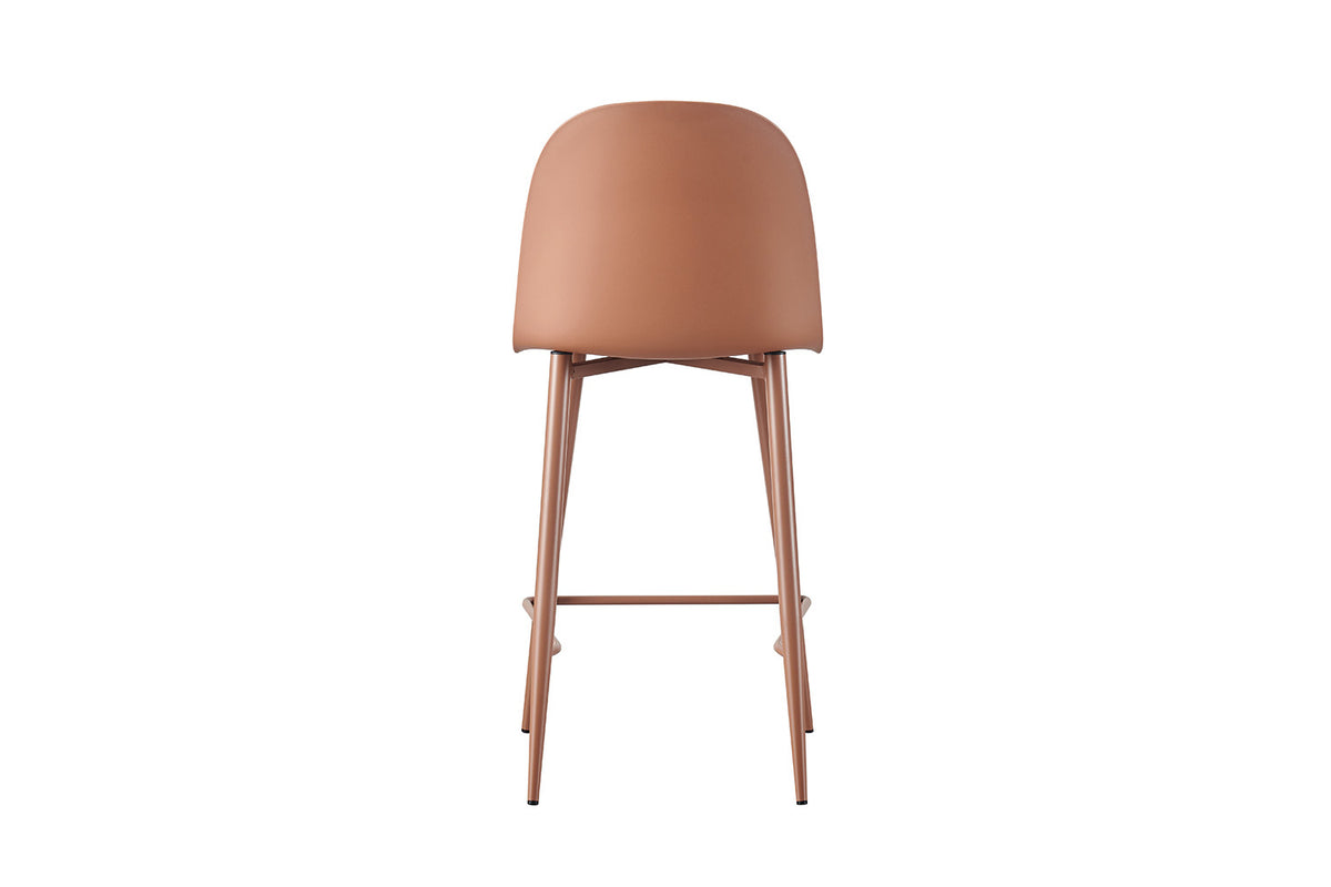 Rousseau - Barkruk Jasmin - PP met PU-kussen Terracotta - 100.5 x 44 x 51 cm