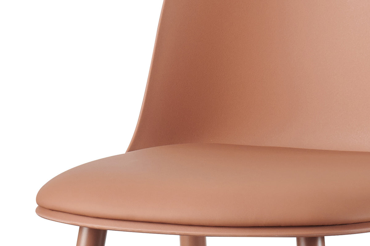 Rousseau - Barkruk Jasmin - PP met PU-kussen Terracotta - 100.5 x 44 x 51 cm