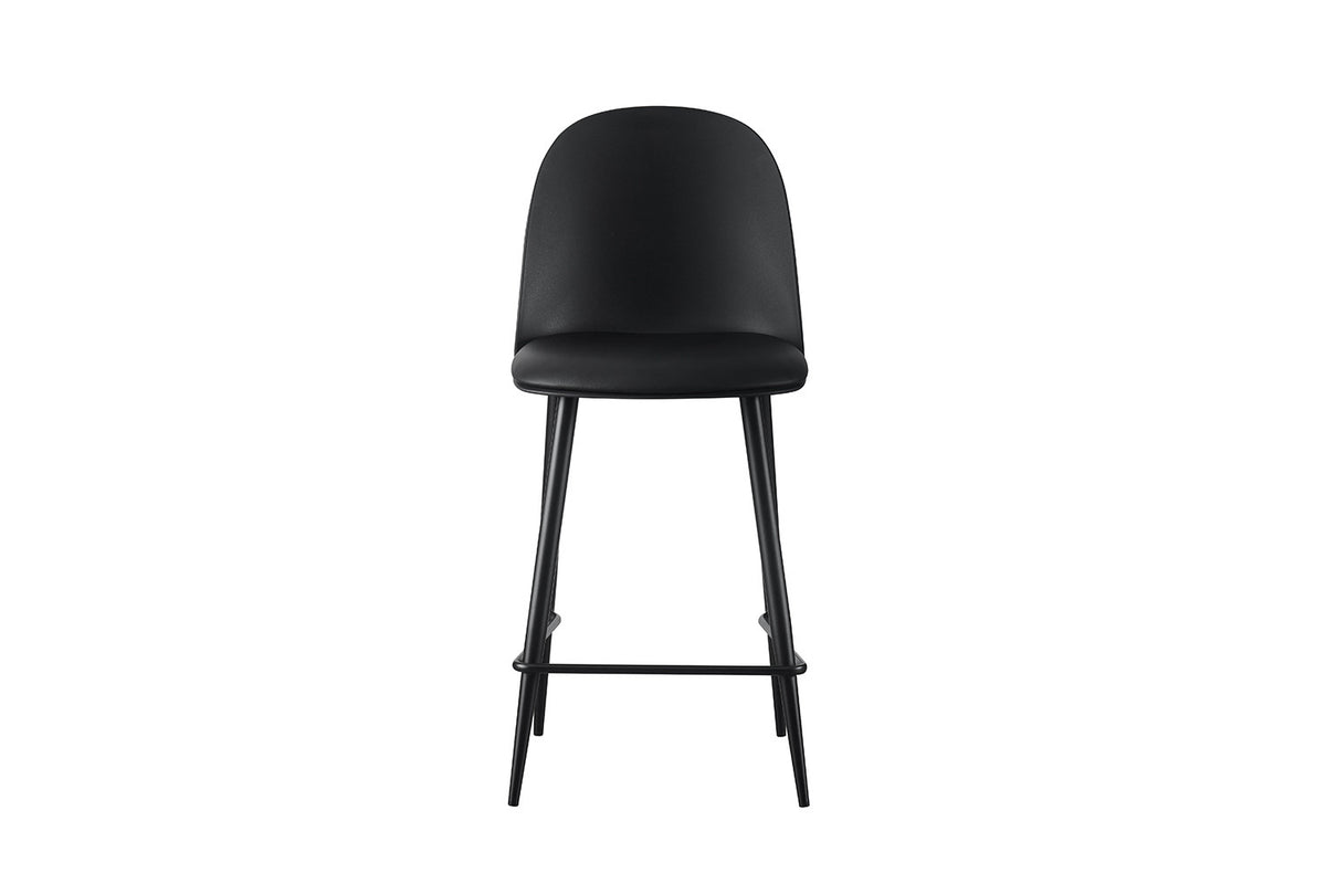 Rousseau - Tabouret de bar Jasmin - PP avec coussin PU Noir - 100.5 x 44 x 51 cm