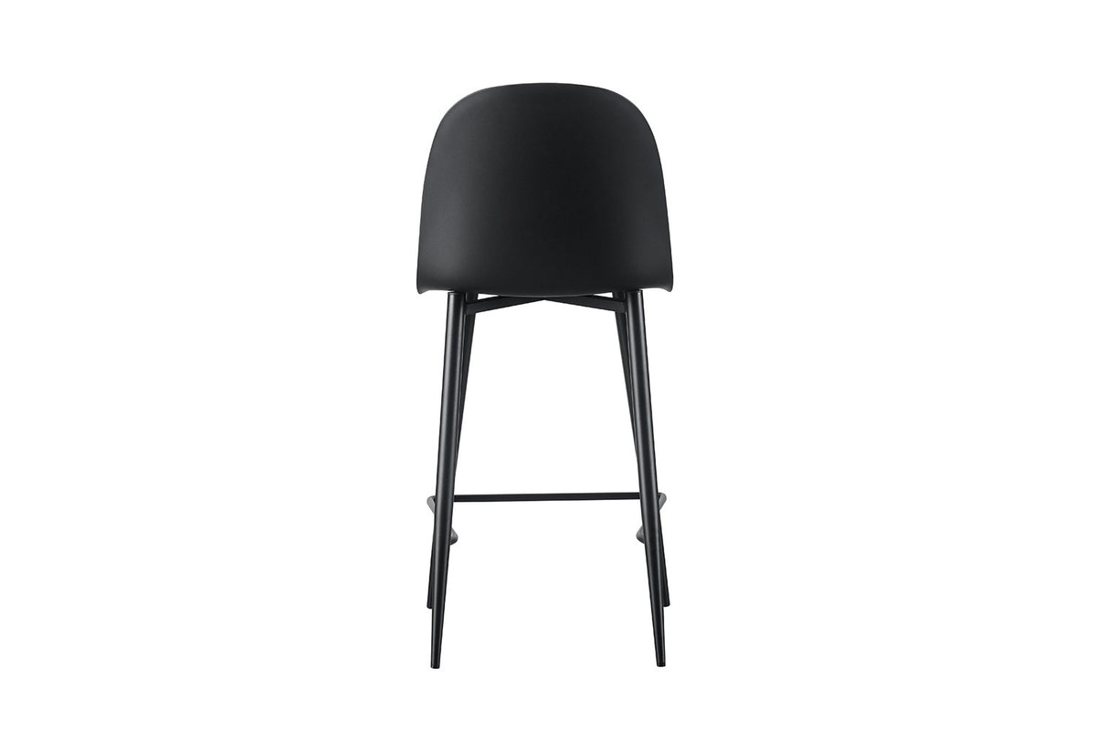 Rousseau - Tabouret de bar Jasmin - PP avec coussin PU Noir - 100.5 x 44 x 51 cm
