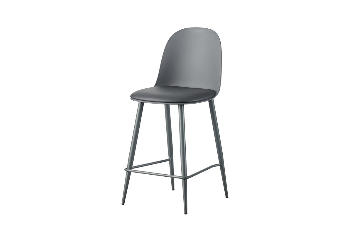 Rousseau - Barkruk Jasmin - PP met PU-kussen Grijs - 100.5 x 44 x 51 cm