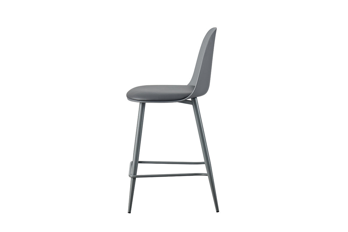 Rousseau - Barkruk Jasmin - PP met PU-kussen Grijs - 100.5 x 44 x 51 cm