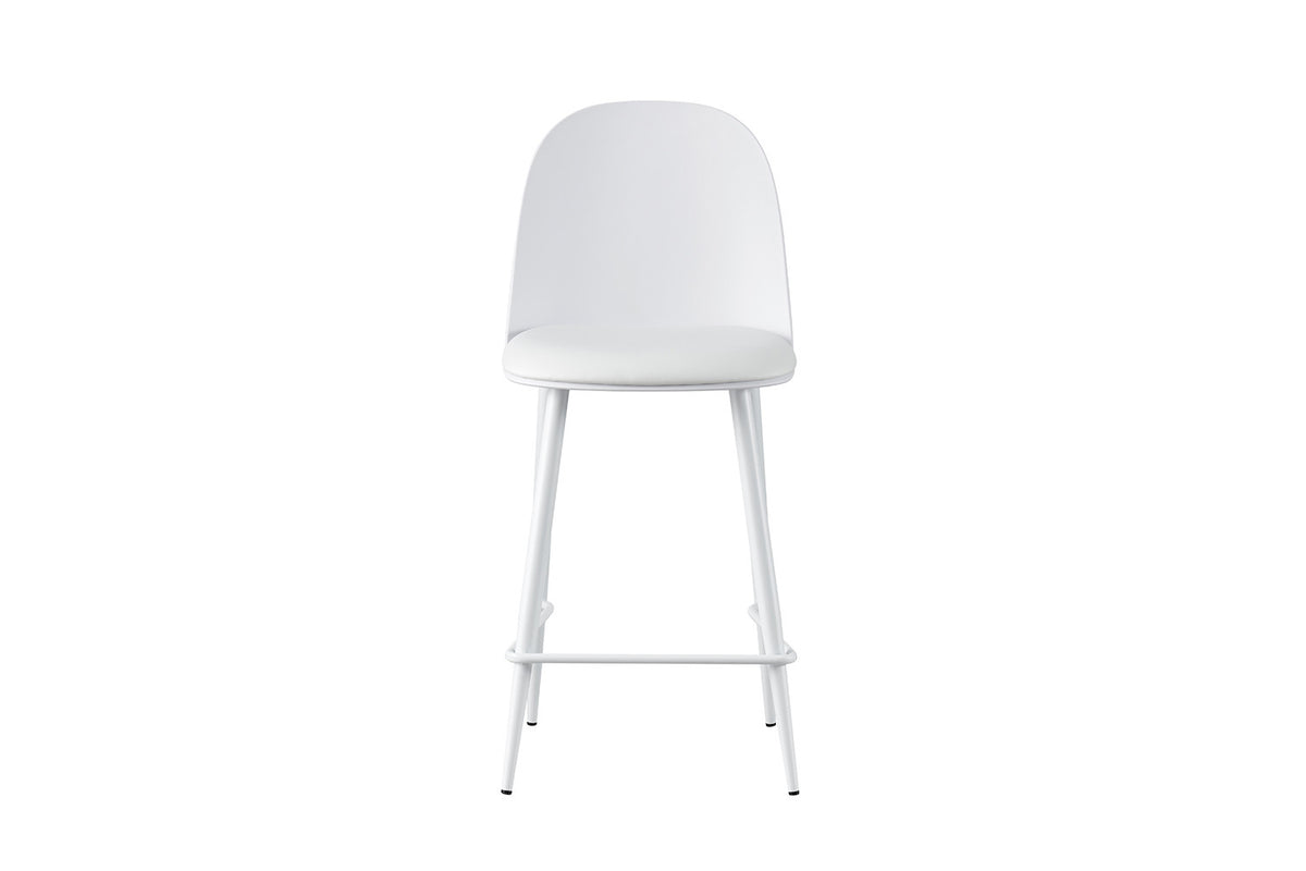 Rousseau - Barkruk Jasmin - PP met PU-kussen Wit - 100.5 x 44 x 51 cm