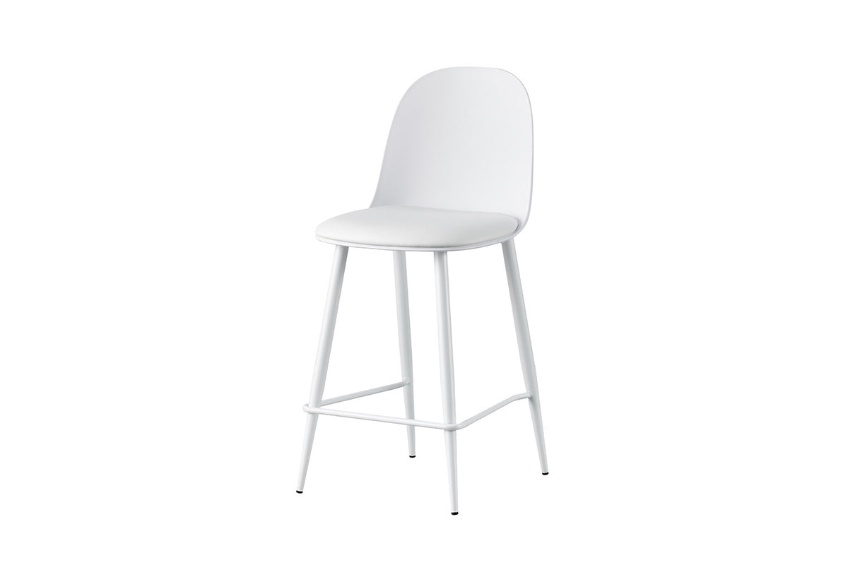 Rousseau - Barkruk Jasmin - PP met PU-kussen Wit - 100.5 x 44 x 51 cm