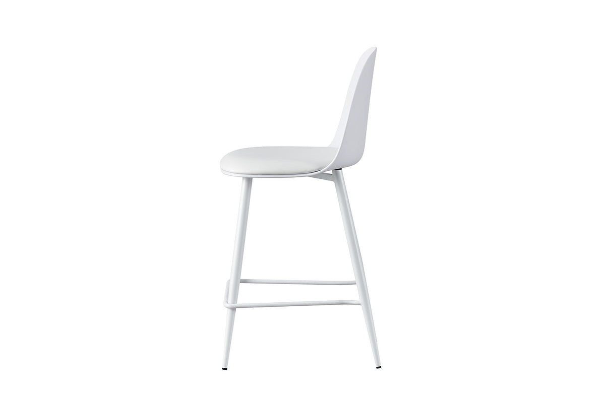 Rousseau - Barkruk Jasmin - PP met PU-kussen Wit - 100.5 x 44 x 51 cm