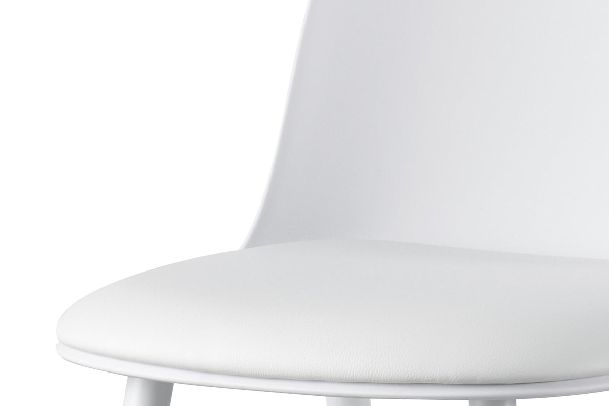 Rousseau - Barkruk Jasmin - PP met PU-kussen Wit - 100.5 x 44 x 51 cm