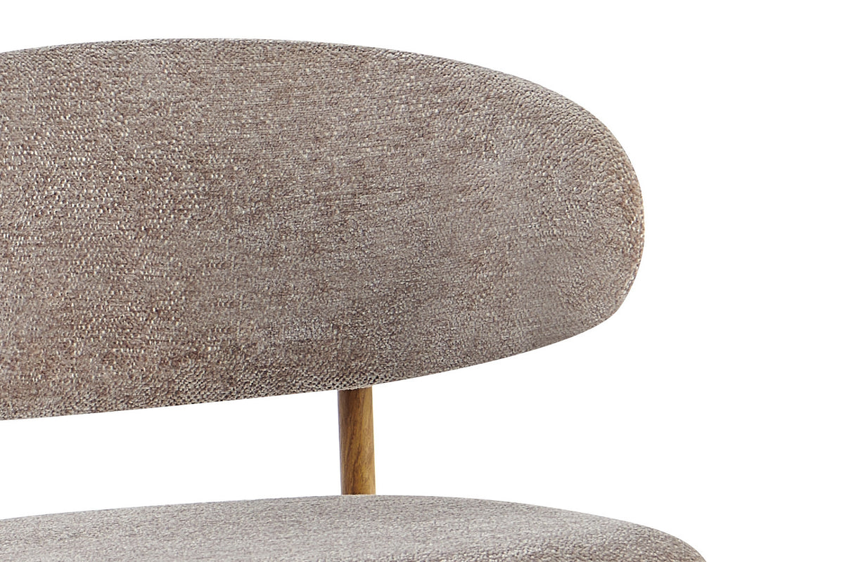 NOUVEAU - Chaise de comptoir 'Coco' Naturel - Tissu Raven 30 Sable
