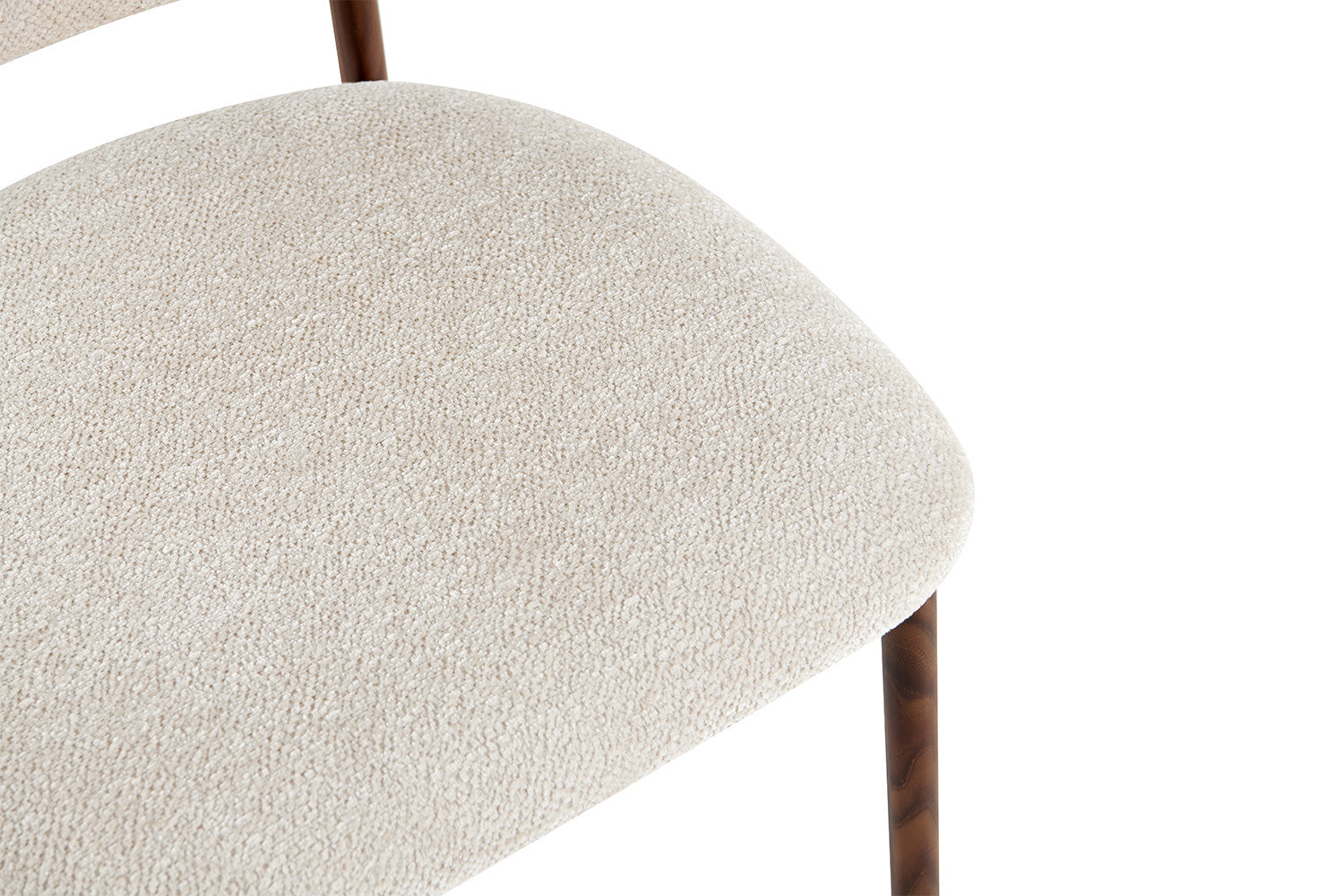 NIEUW - Counterstoel 'Coco' Walnoot - Stof Raven 24 Beige