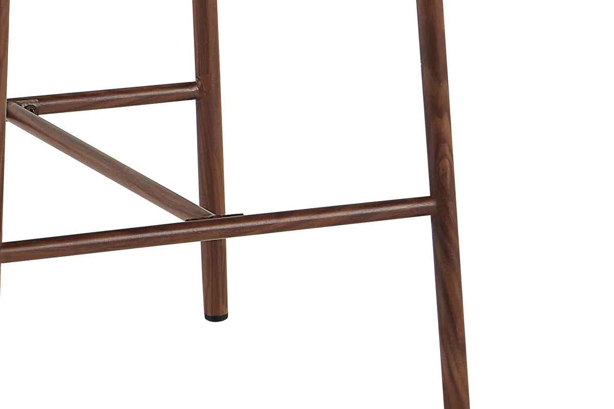 NOUVEAU - Chaise de bar 'Coco' Noyer - Tissu Raven 30 Sable