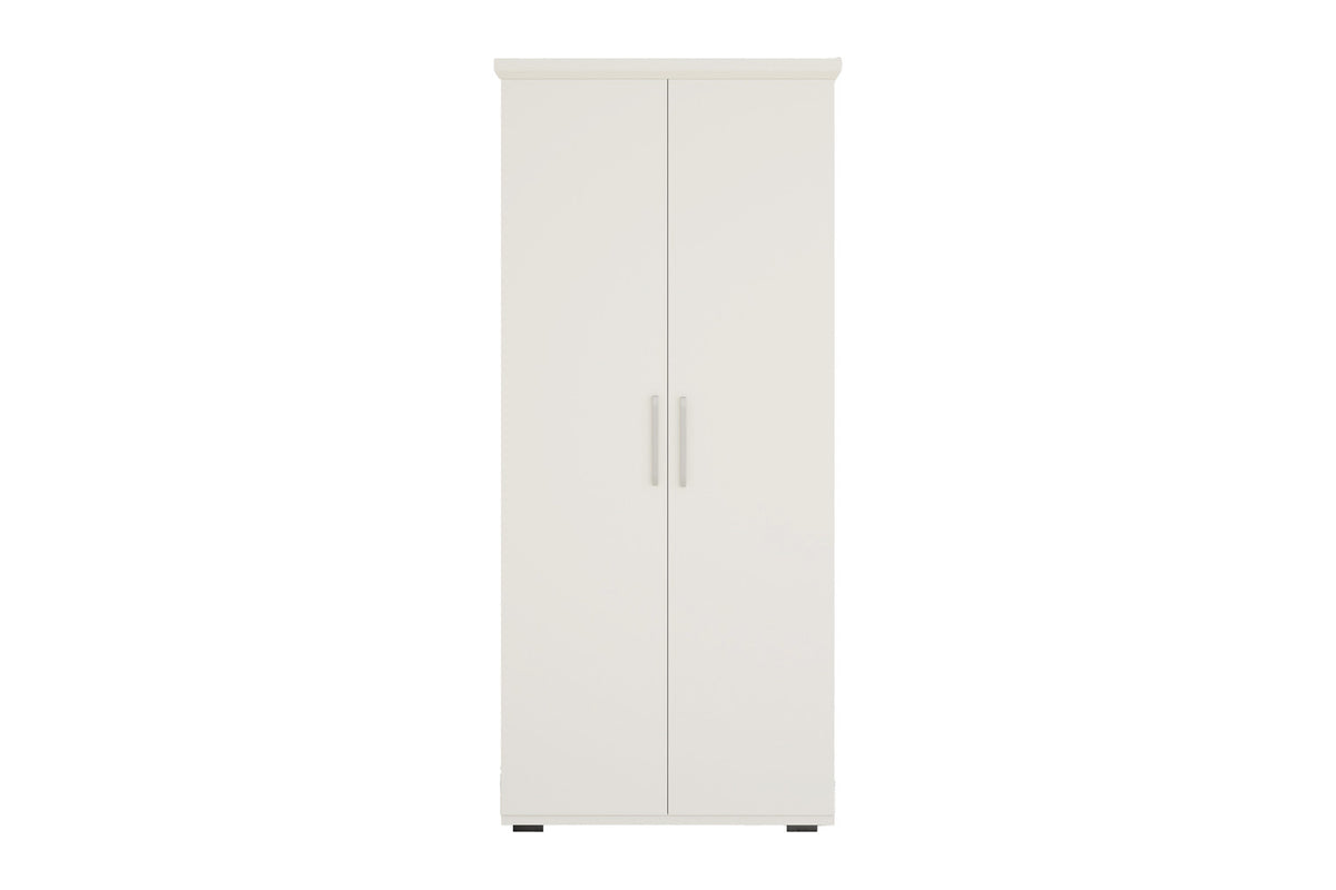 Rousseau - Armoire Mike - 2 portes Blanc - 183 x 80 x 52 cm
