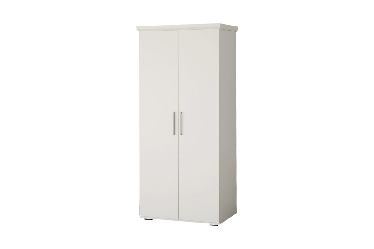 Rousseau - Armoire Mike - 2 portes Blanc - 183 x 80 x 52 cm