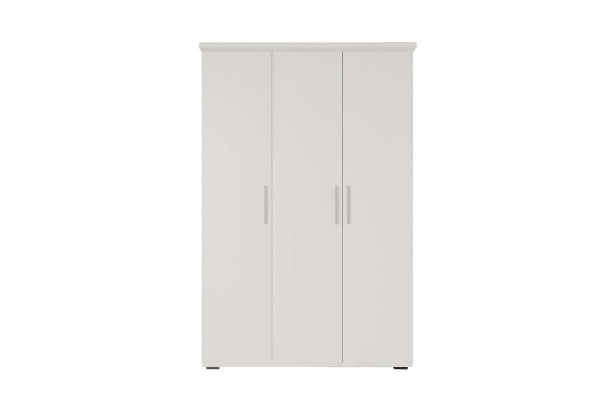 Rousseau - Armoire Mike - 3P - Blanc - 183 x 120 x 52 cm