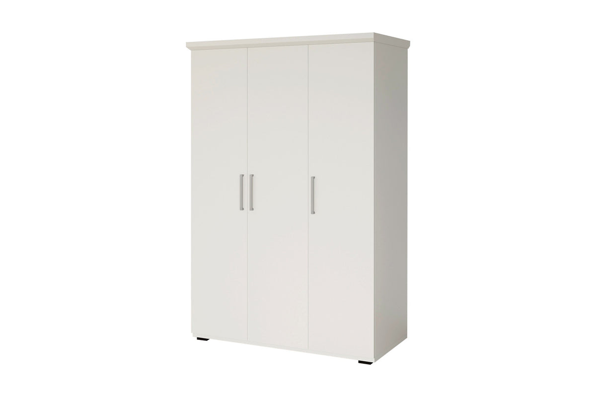 Rousseau - Armoire Mike - 3P - Blanc - 183 x 120 x 52 cm