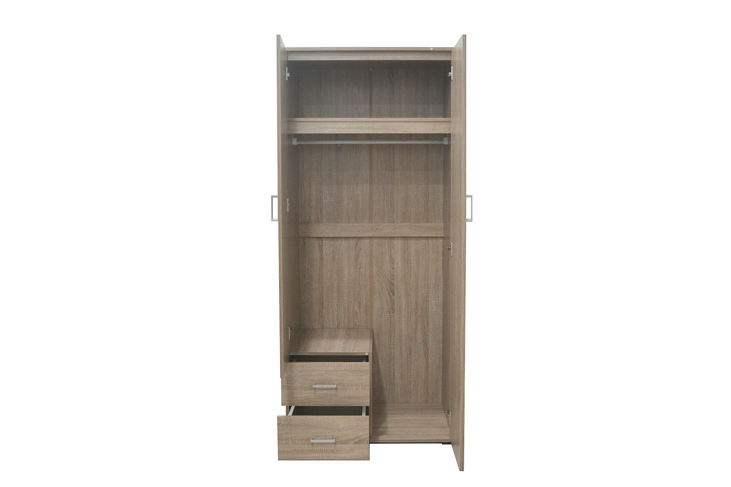 Kleerkast 'Marc' 2 deuren met spiegel Sonoma