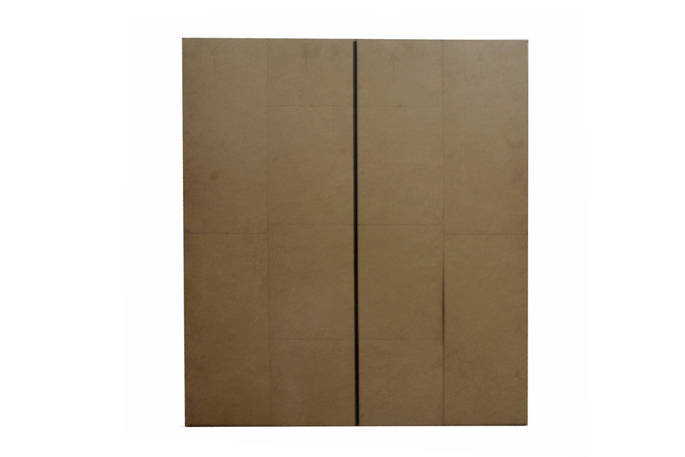 Rousseau - Kleerkast Marc - 4 deuren met 2 spiegels Donkergrijs - 185 x 160 x 52 cm