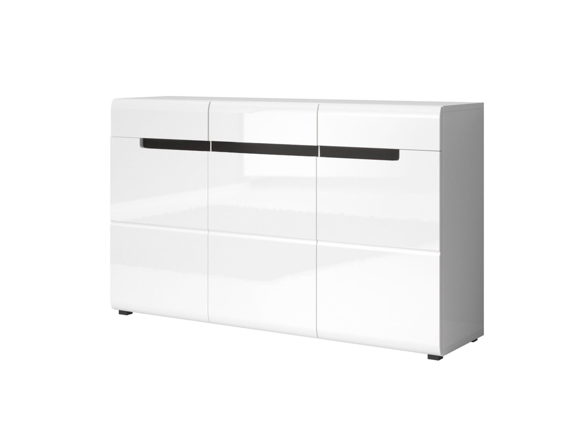 Image of Dressoir Hektor 42 - Wit/Antraciet/Eik - Twee kleuren - 136x92x39cm. Het meubel is niet voorgemonteerd. Beperkt montageplan.Geadviseerd om te combineren met an...