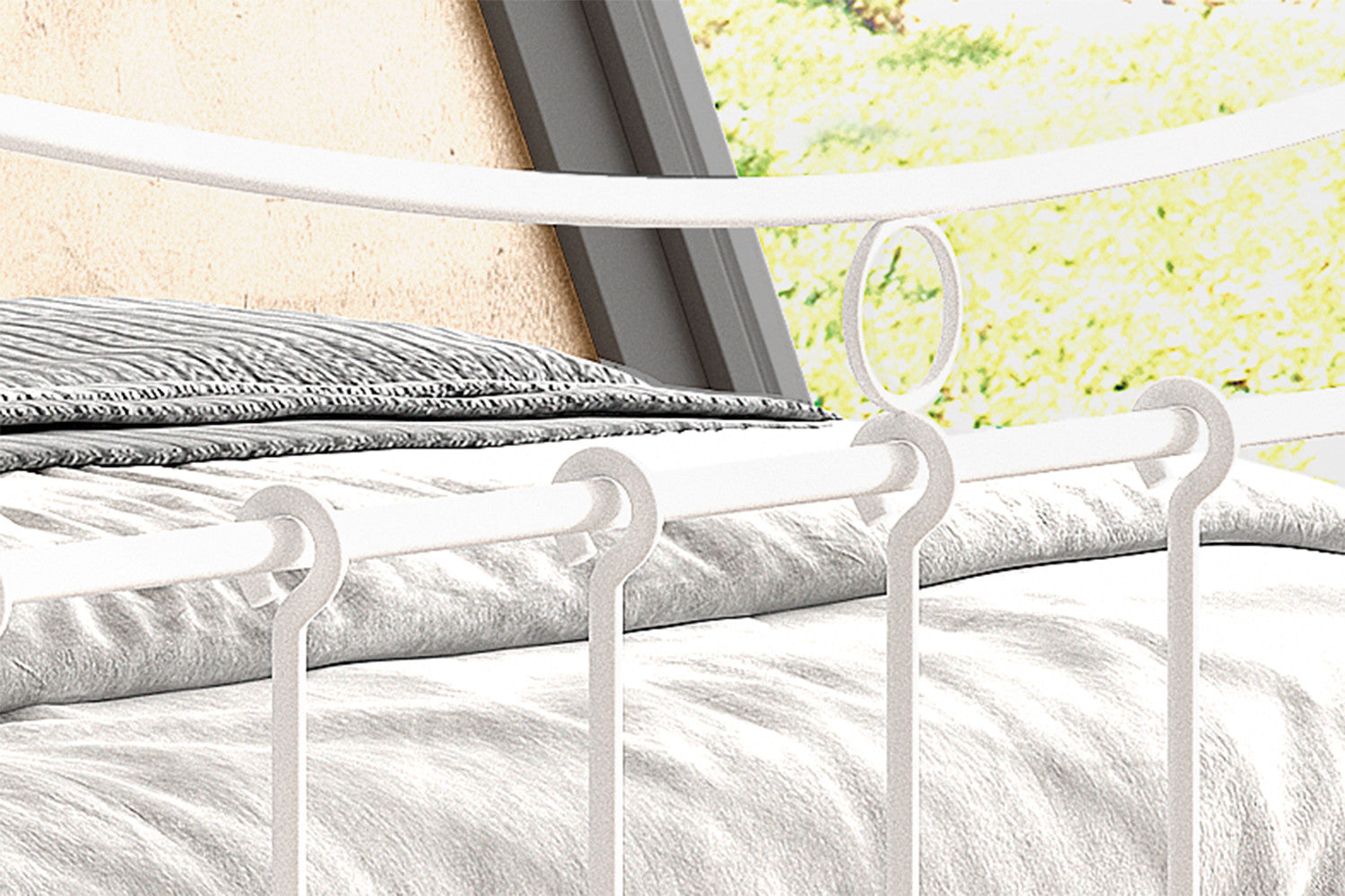 Bed 'Sacha' 140x200 met lattenbodem Wit