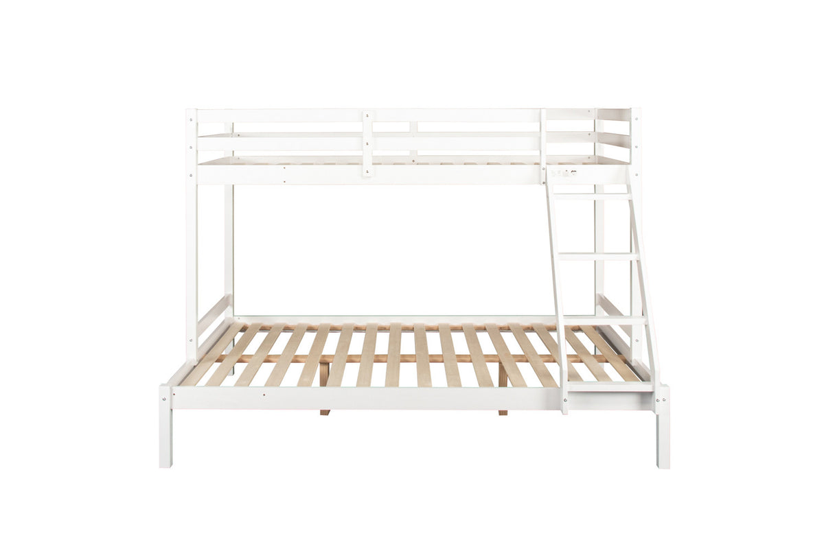 Rousseau - Lit superposé Triad 140/90x200 - Blanc - 148 x 208 x 97/147 cm